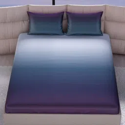 Stoa Paris Green & White 300 TC Fitted Double King Bedsheet Set 1.83 m x 1.98 m-picture-37