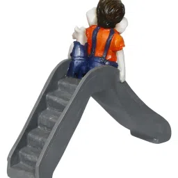 eCraftIndia Lord Ganesha Enjoying Slide with Mushak Colorful Handcrafted Decorative Figurine image 4
