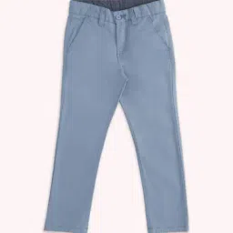 Pantaloons Junior Blue Cotton Regular Fit Trousers-picture-3