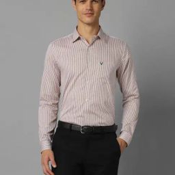 Allen Solly Beige Cotton Slim Fit Printed Shirt-image-48