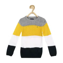Allen Solly Junior Multicolor Self Design Sweater-picture-0