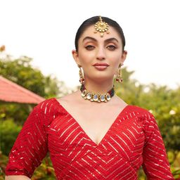 HERE&NOW Embroidered Radymade Saree Blouse-26