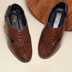 Tiny Bugs Boys Ethnic Textured Mojaris-1