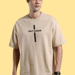 GSPO Men Typography Printed Round Neck Pure Cotton Oversized T-shirt-image-40