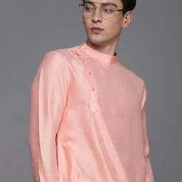 Manyavar Men Coral Angrakha Kurta with Pyjamas-image-40