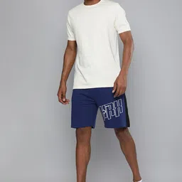 HRX By Hrithik Roshan Men Medieval Blue Solid Slim Fit Bio-Wash Lifestyle Shorts-picture-25