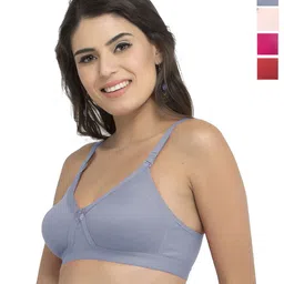 College Girl Pack of 2 Solid Full Coverage Lightly Padded Non-Wired Regular Minimizer Bra-14