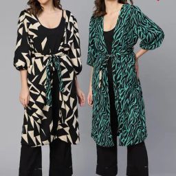 Oxolloxo Multicolor Printed Reversible Robe-picture-7