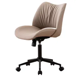 CHAIRTECH Armless Office Visitor Chair Faux Leather Khaki for Office & Professional Use-picture-23