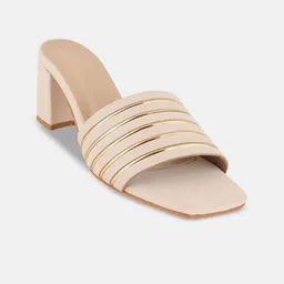 Rubeezz Women Striped Party Block Sandals-14