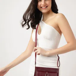 ROLEXO Women Textured Leather Sling Bag-35