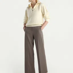 RAREISM Women Straight Fit High-Rise Formal Trousers-picture-4