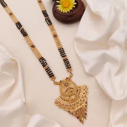 TKRB SALES HIGE Gold-Plated Artificial Beaded Mangalsutra-picture-7