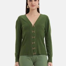 Kazo Green Wool Cardigan-48