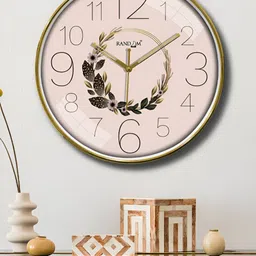 RANDOM White & Gold-Toned Printed Traditional Wall Clock-image-7