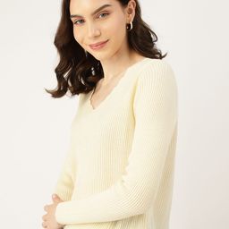 DressBerry Women Ribbed Acrylic Pullover-image-17