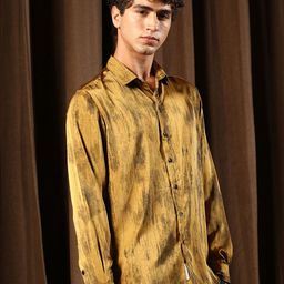 Campus Sutra Abstract Printed Comfort Satin Casual Shirt-picture-33