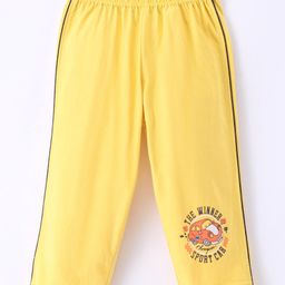 Tango Single Jersey Full Length Pant Car Print - Yellow-picture-21