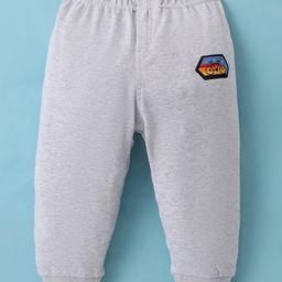 Ollypop Single Jersey Full Length Lounge Pant With Patch Detailing - Grey-picture-12