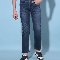 CRIMSOUNE CLUB Cotton Solid Jeans -  Blue-picture-26