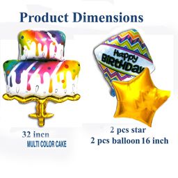 Decor Mantracake candy theme foil balloon for birthday & baby shower decoration - Multi Color - Pack of 5-image-8