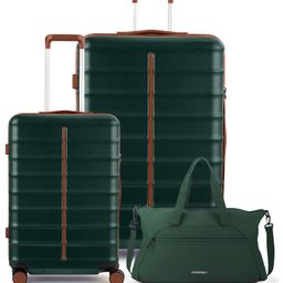 Assembly Polycarbonate Luggage Set Of 2 - Hard Cabin Trolley Bag Small (20 inches)|Check-in Trolley (28 inches) with Weekender Duffle Bag 35 Liters (Green) - Odyssey-image-32