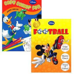 Disney Colouring & Activity Fun Books Combo 4 Set of 2 - English-0