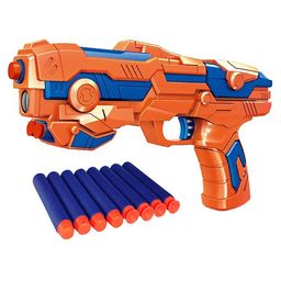 Magicwand Plastic Foam Gun with Night Vision Light 10 Bullets Pack of 1 GunBlue or Orange-21