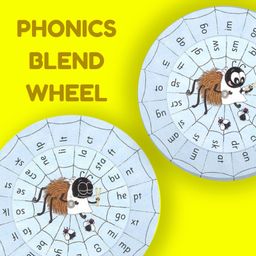 EDUSTAR Phonics Blend Wheel - Interactive Word Building Tool - Multicolor-image-3