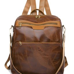 SYGA Women's Backpack With Printed Design, Crossbody Travel Bag (Brown)-picture-45