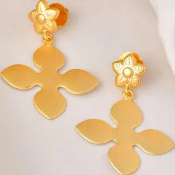 DressBerry Gold-Plated Stainless Steel Hoop Earrings-image-92