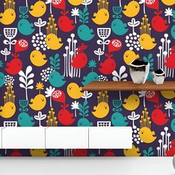 ArtzFolio Printed UV-Resistant Anti-Bacterial Cartoon BirdsPeel & Stick Wallpaper-image-34