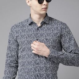 Park Avenue Men Pure Cotton Slim Fit Printed Formal Shirt-image-15