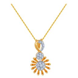 P.C. Chandra Jewellers 14 kt Gold & Diamond Pendant without Chain-image-47
