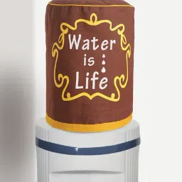 Swayam Brown Cotton 20 Litre Water Dispenser Bottle Cover - Set of 1-image-28