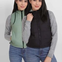 Allen Solly Black & Green Reversible Jacket-image-5