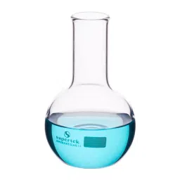 Supertek 6 L Flat Bottom Flask Clear Borosilicate Glass 3.3 with ISI Marked, 15.108.6000IS-43