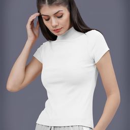 Dream Beauty Fashion Women Solid High Neck Fitted Top-picture-31