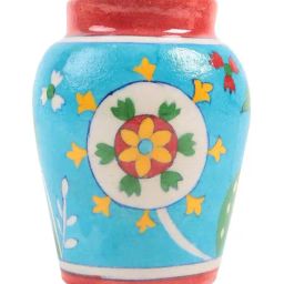 Chumbak Festive Florets Blue & Red Ceramic Vase - Set of 1-image-40