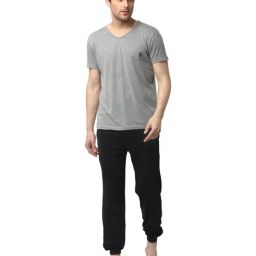 Vimal Jonney Grey & Black T-Shirt & Trackpants-image-47