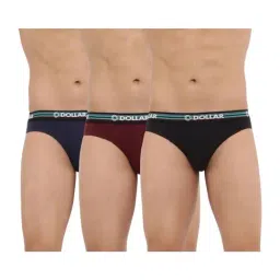 Dollar Bigboss Assorted Color Cotton Flexi Briefs (Pack Of 3)-1