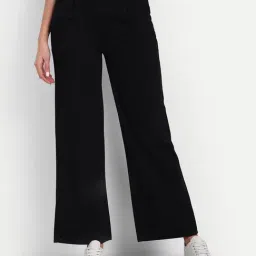 Broadstar Black Relaxed Fit Trousers-image-128
