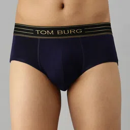 TOM BURG Men Pack of 2 Solid Briefs 3023-44