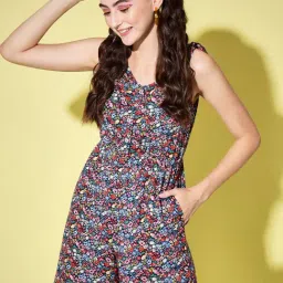 Trend Arrest Multicolor Floral Print Playsuit-picture-13