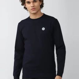 Van Heusen Flex Navy Blue Regular Fit Sweatshirt-picture-13