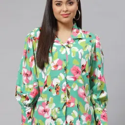 Melon by PlusS Green Printed Shirt-image-76