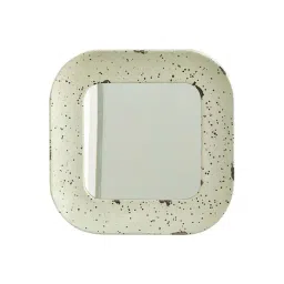 Ellementry Off-White Mango Wood Farmhouse Flair Square Wall Mirror-35