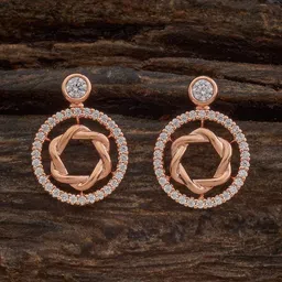 Kushal's Fashion Jewellery Rhodium-Plated Contemporary Zircon Embellished Bridal Earrings-37