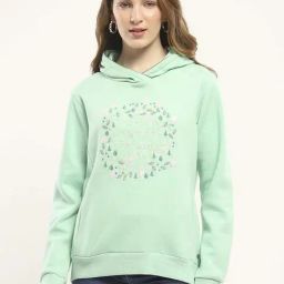 Monte Carlo Green Printed Regular Fit Hoodie-image-35