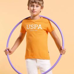 U.S. Polo Assn. Boys Orange Half Sleeves T-Shirt-picture-26